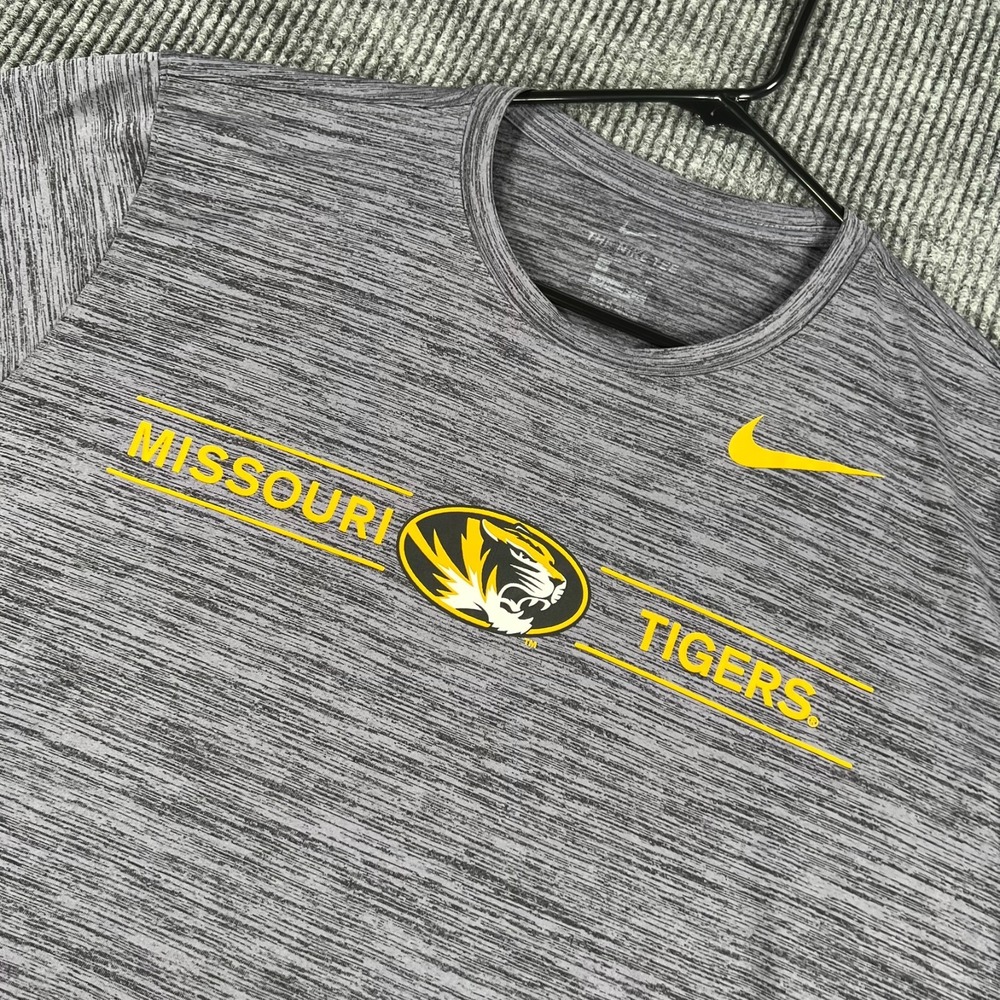 Missouri Tigers Mizzou Shirt Mens XL Extra Large Gray Short Sleeve Nike NCAA SEC